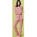 Candy Canes Stretch Long Sleeve 2 Piece Classic Pajamas (1X-3X)